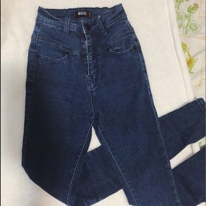 bdg urban outfitters high rise blue jeans